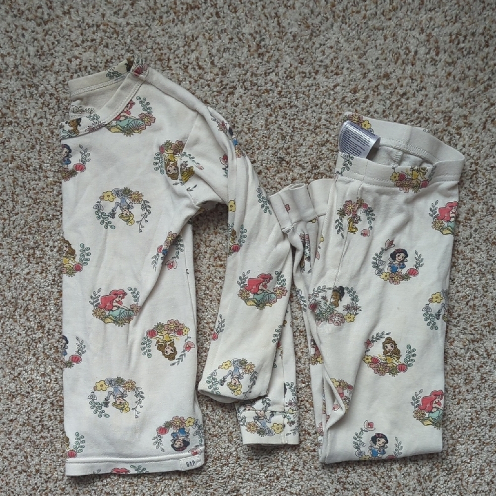 Cream Pajama Sets with Woodland Creature Print
